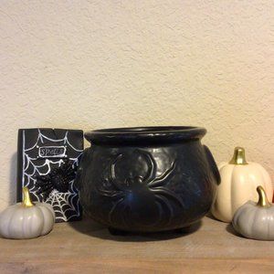 black caudron with spider detail bowl